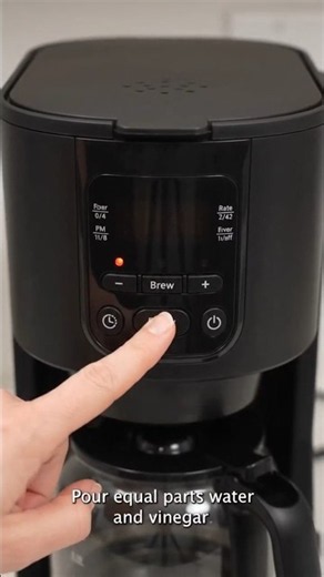 Clean Your Coffee Maker with Vinegar | Remove Mineral Buildup Easily #viralvideos #shorts
