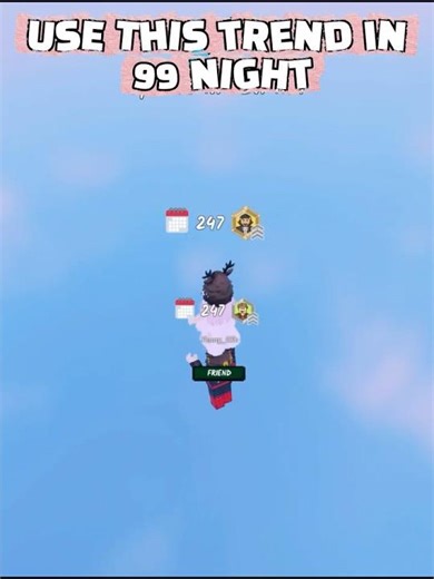 USE THIS TREND IN 99 NIGHT #roblox #99nightintheforest #99nights