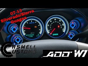 07-13 Silverado/Sierra Speedometer Gauge Cluster Overlay - ADD W1