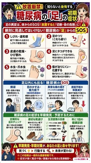 知らないと後悔する「糖尿病」の足の初期症状6選｜しびれ・タコ・傷が治りにくいのは危険なサイン。足の切断を防ぐためのセルフチェックガイド