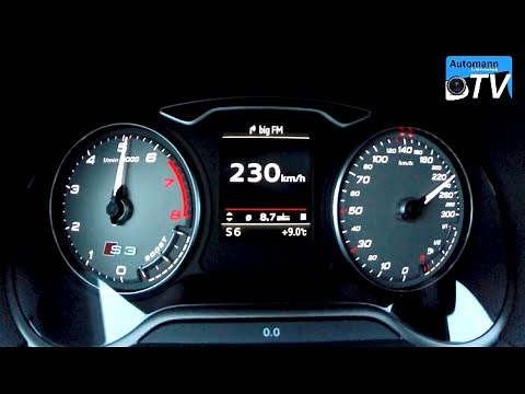 2015 Audi S3 Sedan (300hp) - 0-230 km/h acceleration (1080p)