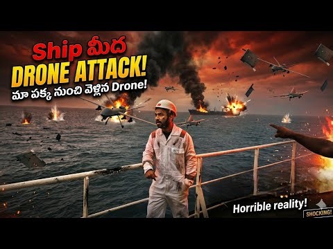 Ship meeda Drone attack!Ma pakka nunchi vellina Drone!Real Iron Man!Jai Navik!MerchantNavy Reality!