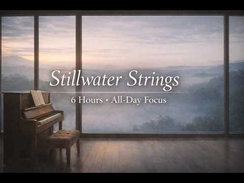 Stillwater Strings — 6 Hours Atmospheric Piano & String Ambient for All Day Focus