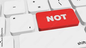 3D keyboard with the inscription not on the button