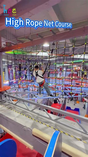 Indoor High Ropes Course #indoorhighropenetcourse #FECdesign #commercialplaygroundequipment#softplay
