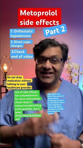 Metoprolol side effects you need to know!(part 2) #bloodpressure #htn #sideeffects #doctor