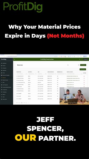 Contractors know material prices can jump overnight. The ProfitDig guys explain why it’s critical to keep close ties with your suppliers, and how fast those quotes can expire. Sometimes you only get 2 - 5 days! Plus, a little humor about a “deluxe 5-foot shovel” that might just help you leap a river. 👉 ProfitDig makes it easy to track and update your materials, so you always bid with real numbers. Try ProfitDig today at https://profitdig.com