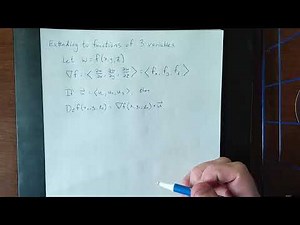 Gradients for functions of three variables