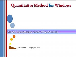 Transportasi:: Pemecahan dengan Linier Programming