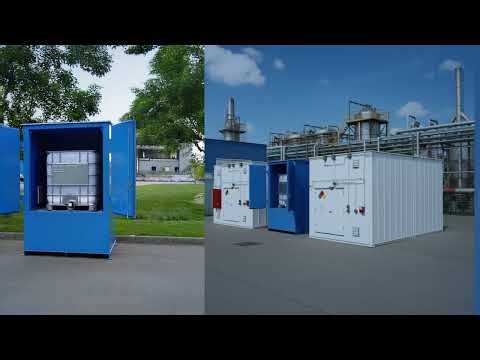 Custom HazMat Drum Storage Buildings by CP Lab Safety - horiz - blocks