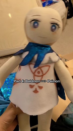 Paimon gets hair restoration therapy #genshinimpact #paimon #dollmaker #tutorial