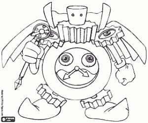 Time Wizard, character of Yu-Gi-Oh coloring page printable game