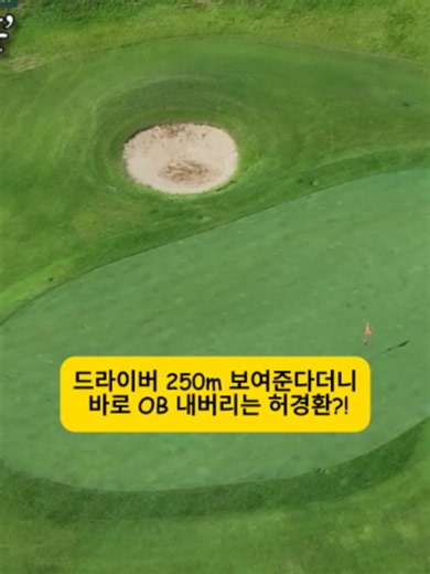 드라이버 250m 보여준다더니 바로 OB 내버리는 허경환! #김광규 #허경환 #골프예능 #골프숏폼 #연예인골프