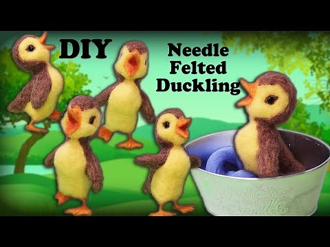 How to Make a Needle Felted Wool Duckling - Cute Mallard Duck DIY - Needle Felting Summer Home Decor