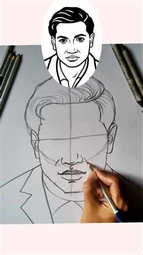 Srinivasa Ramanujan Drawing | Mathematics Day drawing