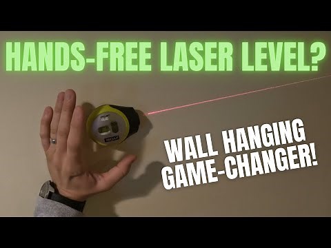 RYOBI HANDS-FREE LASER LEVEL??? WALL HANGING HOW-TO - RYOBI AIR GRIP COMPACT LASER LEVEL - REVIEW