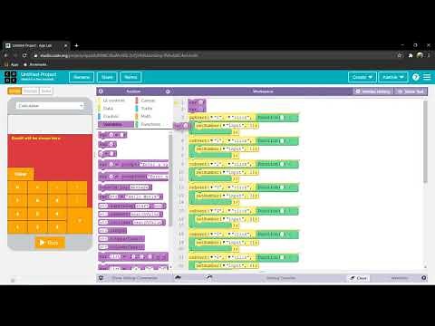 How to make a Calculator in code.org| 1 digit |Easy to learn|for Kids | Part - 1