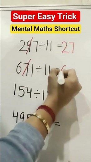 Division Trick by 11 | Mental Maths Shortcut #maths #viral #divisiontricks #mathtrick #mathstricks