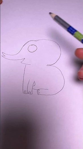 How to Draw a Cute Elephant | Super Easy Drawing #drawing #art #coloring