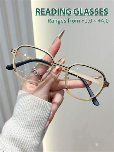 Rivsar New Classic Retro Metal Simple Colorful Striped Cat Eye Reading Glasses, High-Definition Vision Protection, Long-Lasting Wear Without Dizziness, Suitable For Reading/Sewing/Business/Office/Elegant/Daily Use For Women, Lightweight Spring-Hinged Frame, Suitable For Sports Anti-Slip, Computer Comfortable Reading, Anti-Eye Fatigue Reading Glasses, Convenient Carrying Design Fits Various Face Shapes, Holiday Gifts, Gifts For Parents, Back To School, Teacher's Day, Glasses, Women's Glasses | SH