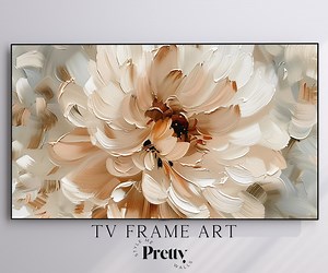 Neutral Floral Abstract TV Frame Art , Modern Samsung Frame Art, Contemporary Television Art, Digital TV JPG Download - Etsy