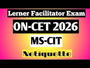 ONCET exam 2026 Netiquette IMP questions may ask.
