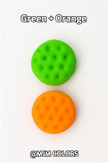 Air Dry Clay Color Mixing Experiment: Green and Orange