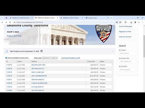 How to Participate in Oklahoma County Sheriff's Sale Auctions on Bid4Assets
