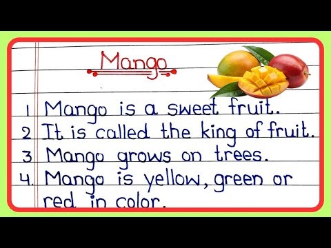 Mango in English | 10 Lines On Mango | My Favourite fruit mango for Kids
