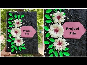 Easy project file decoration idea. Practical file, notebook, scrapbook, cover decoration idea.