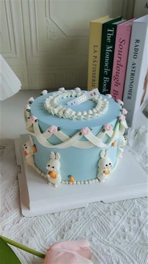 Bunny Cake Decoration 🎂🐇#cakedecorating #cake #cakedesign #birthdaycake