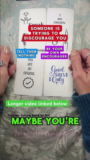 Someone is trying to discourage #needthismessage #oracle #divinemessage #intuitive #oraclecards