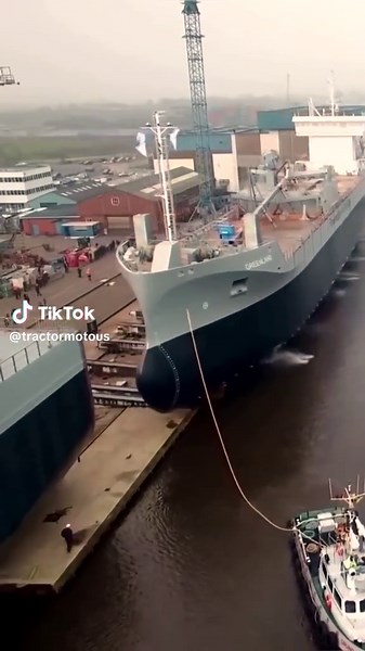 Ship launch fail! #ship #ships #shiplaunch #ocean #sea #dangerous #shipfail