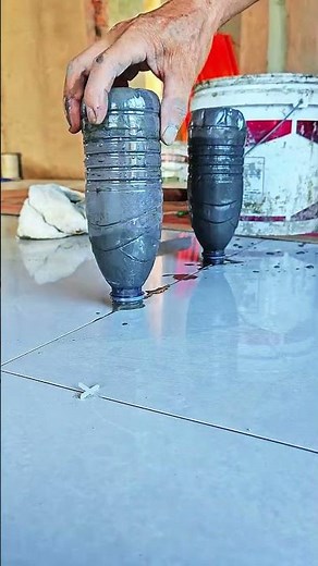 The simplest method for grouting hollow tiles