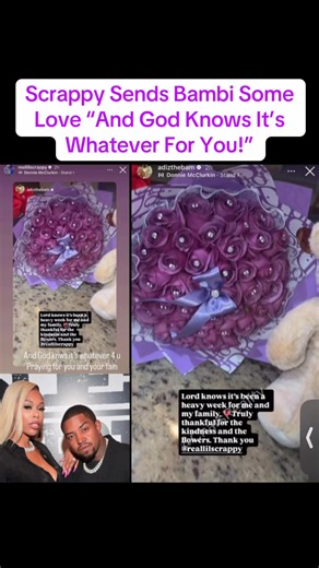 Scrappy Sends Bambi Some Love “And God Knows It’s Whatever For You!” #scrappy #bambi #LAHHATL. IT’S Unclear rather Scrappy And Bambi are officially back together! While we have all seen them have a pretty explosive divorce! That didn’t last long! Bambi and Scrappy both moved on! However, they seem to always find themselves back in a place of comfortability! Rather is for co parenting or their strange place of romance! Scrappy and Bambi were seen bringing in the new year together, celebrating Chr