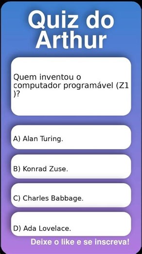 Arthur's Quiz SUBSCRIBE TO THE CHANNEL