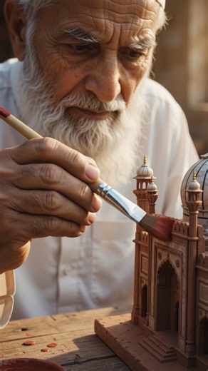 Jama Masjid Clay Sculpture 🕌 | AI Clay Art Transformation #shorts