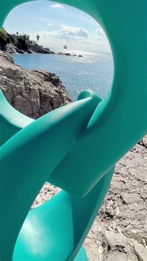 Two Rings XL BLUE - Sculptures