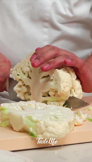 Cauliflower Steak with carrot sauce 😍😍 #cauliflower #tastelife | Taste Life