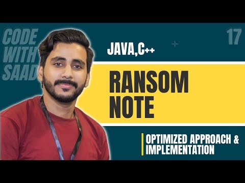 LeetCode RANSOM NOTE Solution Explained | Java | C++ | LeetCode 383 | Saad Aslam