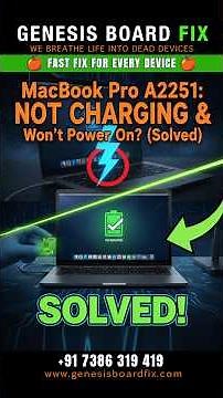 MacBook Pro A2251 Not Charging & Not Turning On | Fixed 🔧 #genesisboardfix #applerepair #ipadrepair