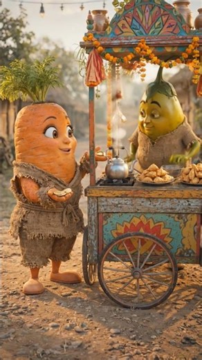 Baingan Bhai le aaye ₹10 ki chai aur samosa ☕🥟 #baingan #funny #cartoon #ai