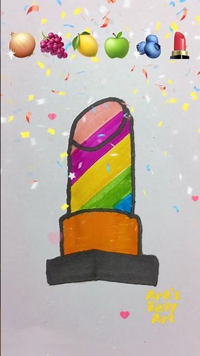 🧅🍇🍋🍏🫐💄Satisfying Art ‪@ArasEasyArt‬ #art #satisfying #viral #ytshorts