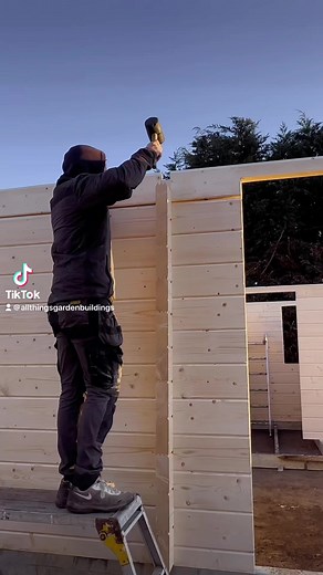 18K views · 208 reactions | Log cabin building #logcabin #gardenroom #wood #carpentry #diy #howto #lincolnlogs | All Things Garden Buildings | Facebook