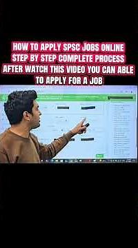 How to Apply Online for SPSC Jobs | Online Apply Process, Form Filling & Fee Payment Guide