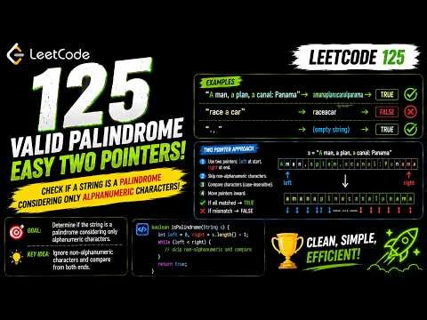 Leetcode : 125 | Valid Palindrome | #leetcode #cpp #dsa