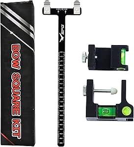 SPG Bow Square Level Kit 2 Pack - Archery Bow String Level Turning Kit, T-Shape Measurement Tool for Recurve Bows