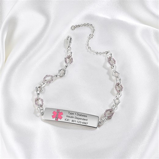 Personalized Medical ID Bracelet for Women, Custom Engraved Medical Alert Bracelet, Emergency Alert Jewelry, Gift for Her Health Bracelet - Etsy Australia