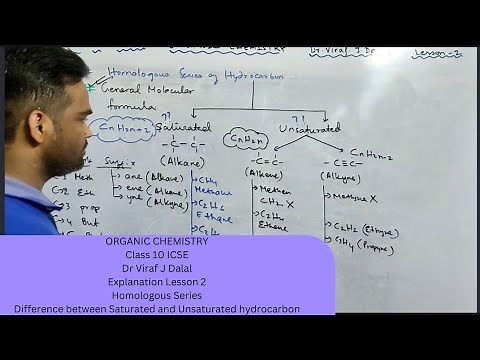 Organic chemistry, class 10 , icse , Dr viraf j dalal | Homologous series | Hydrocarbon