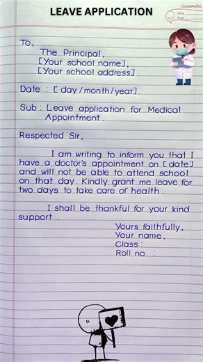 How to Write Leave Application For Medical Appointment